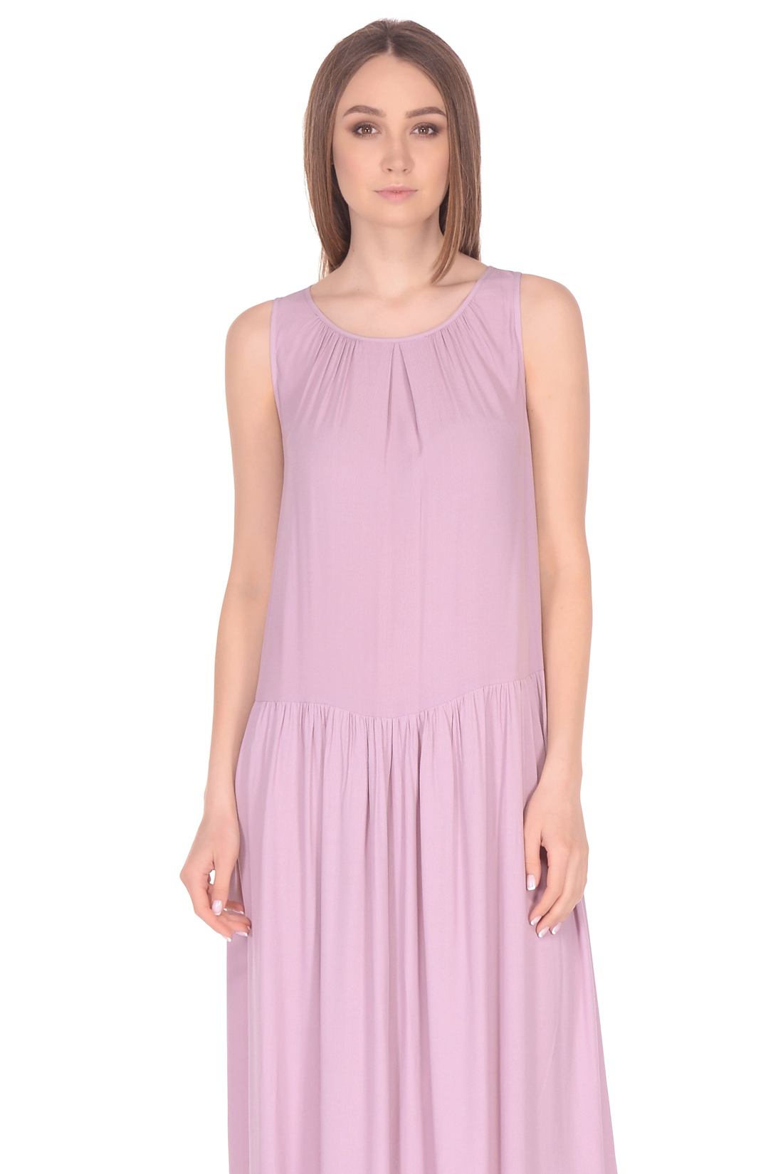 Прямое платье в пол (арт. baon B458084), размер XL, цвет розовый Прямое платье в пол (арт. baon B458084) - фото 3