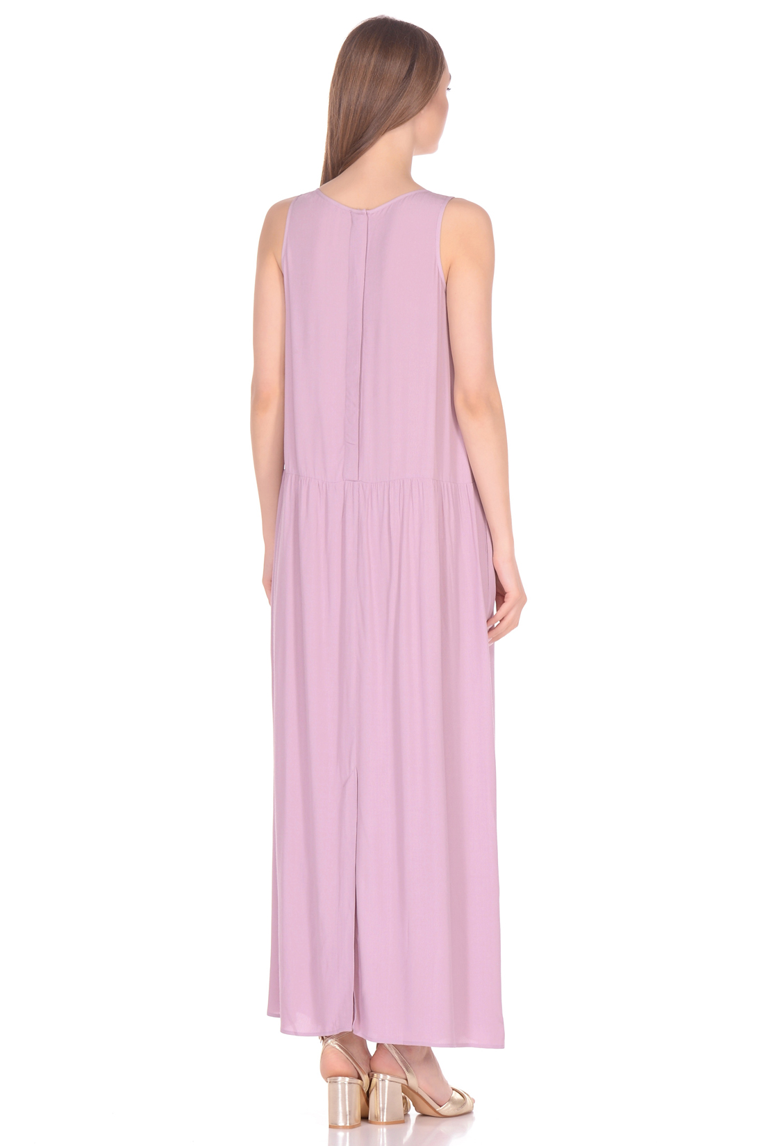 Прямое платье в пол (арт. baon B458084), размер XL, цвет розовый Прямое платье в пол (арт. baon B458084) - фото 2