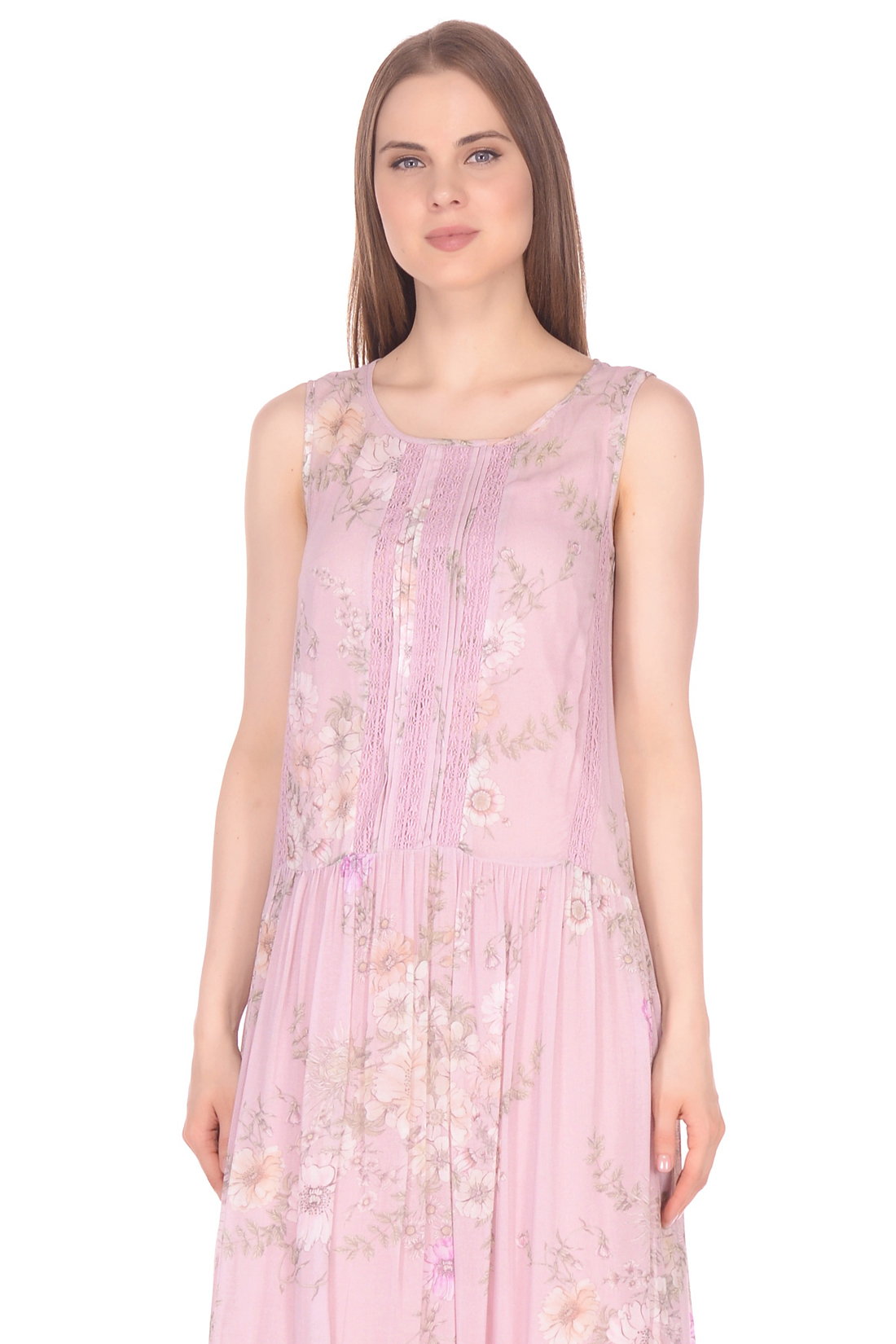 Длинное платье с цветочным узором (арт. baon B458090), размер L Длинное платье с цветочным узором (арт. baon B458090) - фото 3
