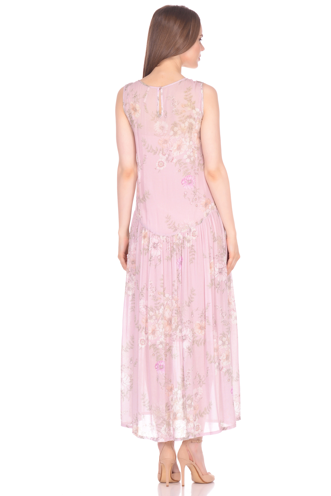 Длинное платье с цветочным узором (арт. baon B458090), размер L Длинное платье с цветочным узором (арт. baon B458090) - фото 2