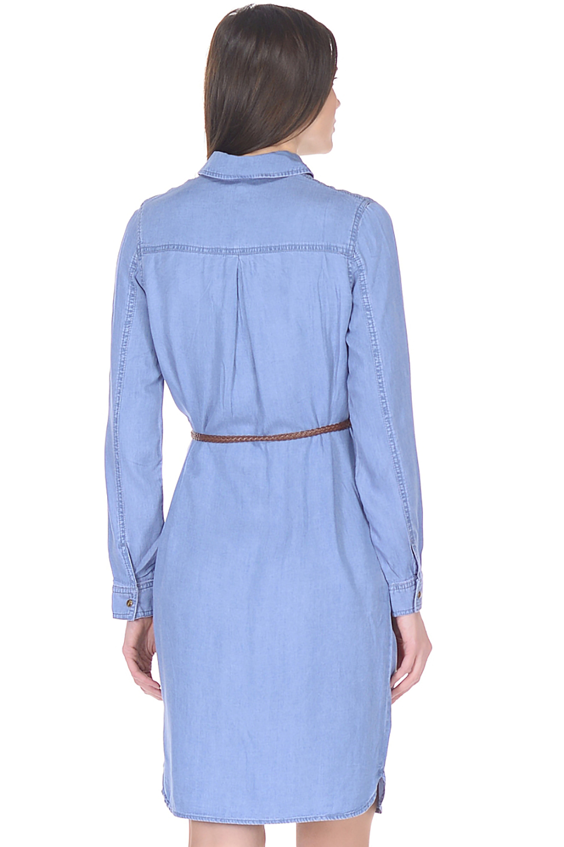 Платье-рубашка из денима (арт. baon B458109), размер L, цвет blue denim#голубой Платье-рубашка из денима (арт. baon B458109) - фото 2
