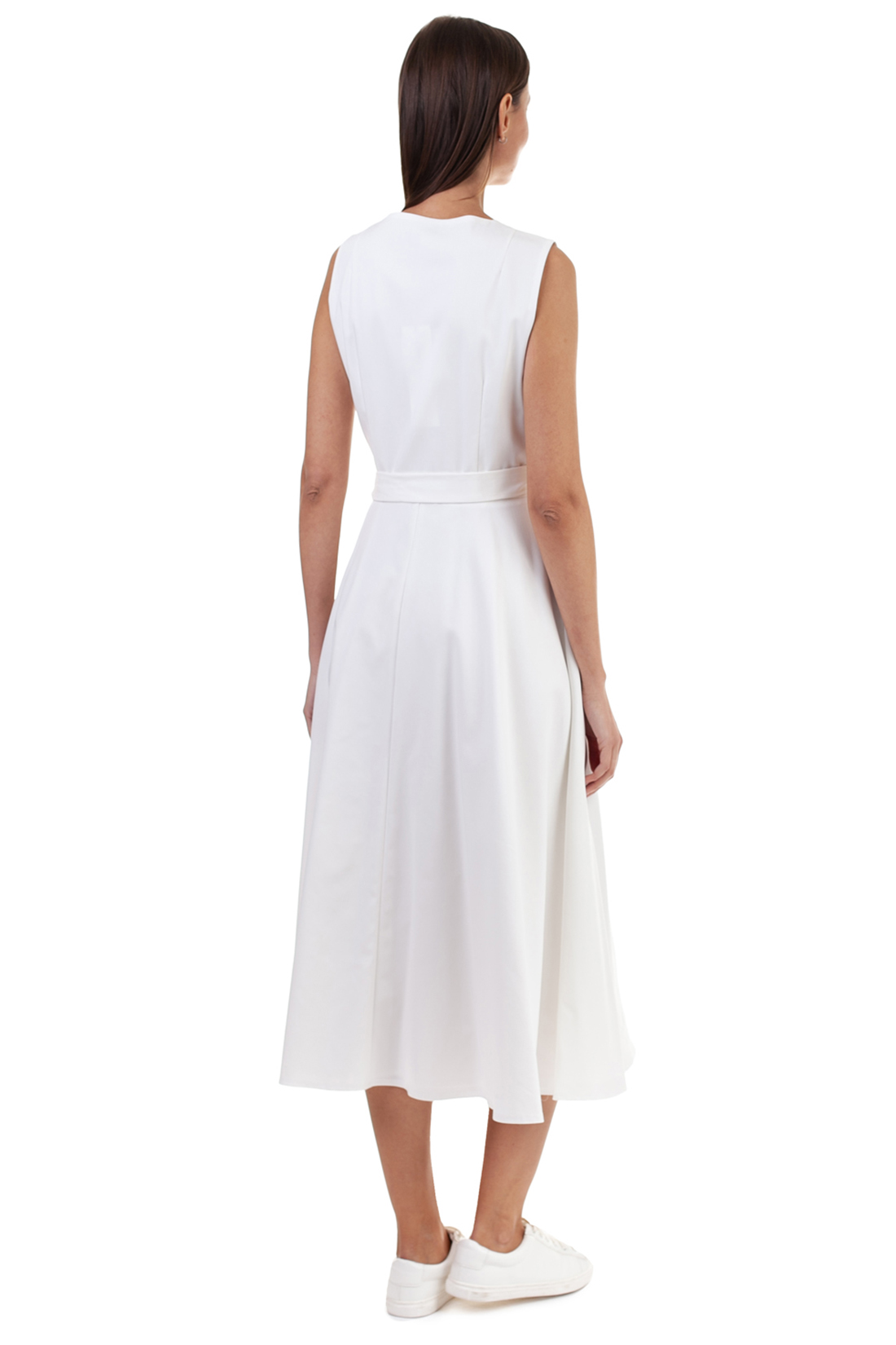 Белое платье с запахом (арт. baon B458125), размер M, цвет белый Белое платье с запахом (арт. baon B458125) - фото 5