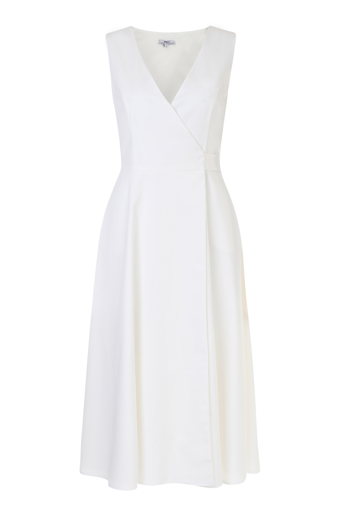 Белое платье с запахом (арт. baon B458125), размер M, цвет белый Белое платье с запахом (арт. baon B458125) - фото 2