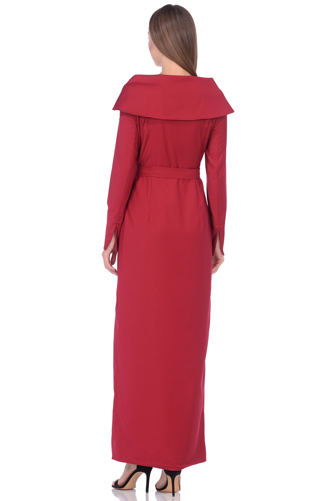 Длинное платье с разрезом (арт. baon B458574), размер M, цвет красный Длинное платье с разрезом (арт. baon B458574) - фото 2