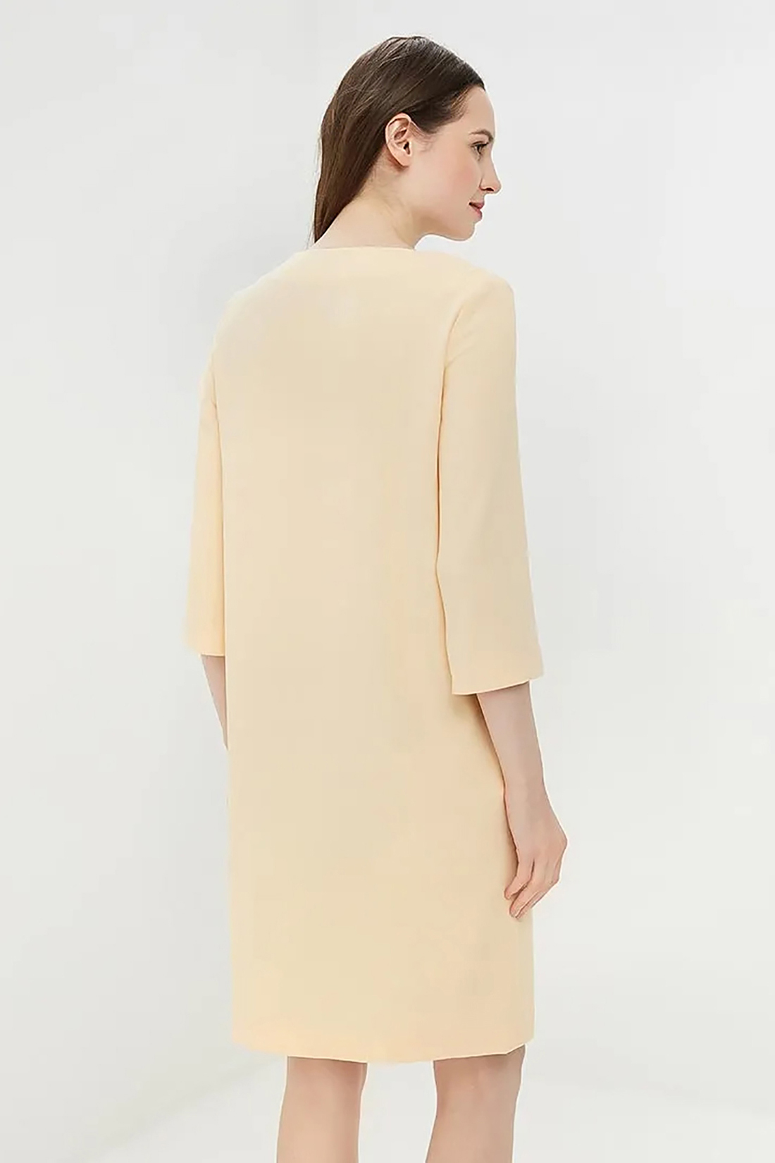 Платье с вырезом-каплей (арт. baon B459011), размер L, цвет желтый Платье с вырезом-каплей (арт. baon B459011) - фото 2