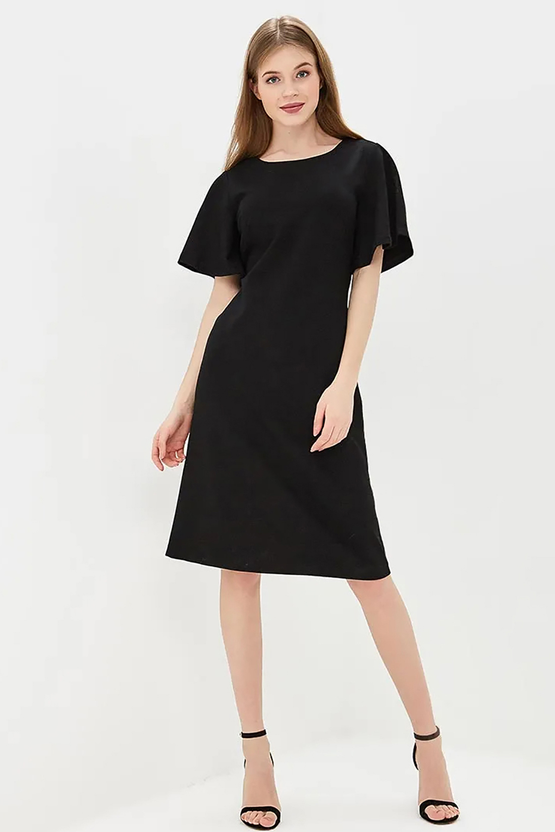 Платье с вырезом на спине (арт. baon B459028), размер XXL, цвет черный Платье с вырезом на спине (арт. baon B459028) - фото 1