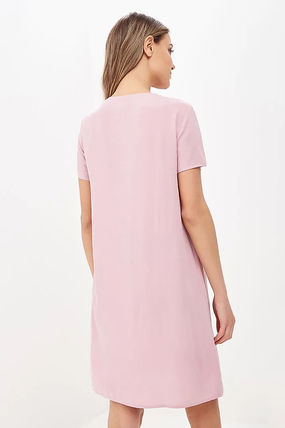 Платье со шнуровкой (арт. baon B459035), размер XS, цвет розовый Платье со шнуровкой (арт. baon B459035) - фото 2