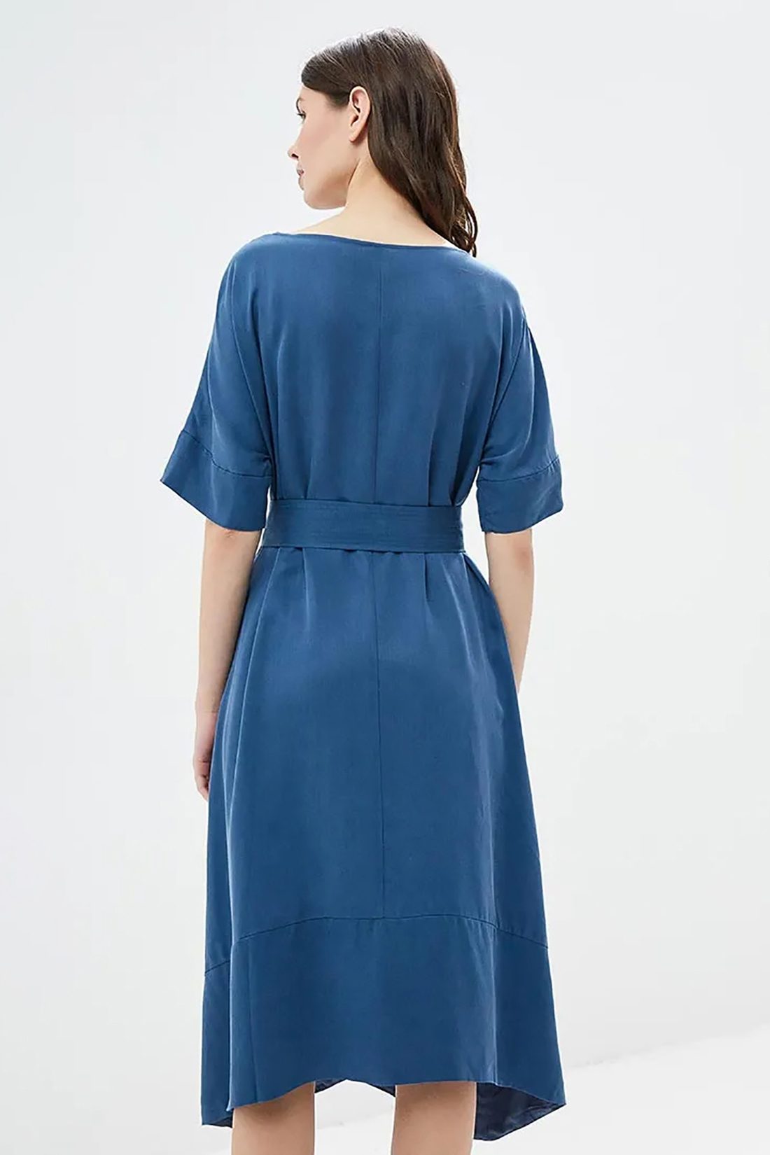 Платье с модным поясом (арт. baon B459060), размер XL, цвет синий Платье с модным поясом (арт. baon B459060) - фото 2