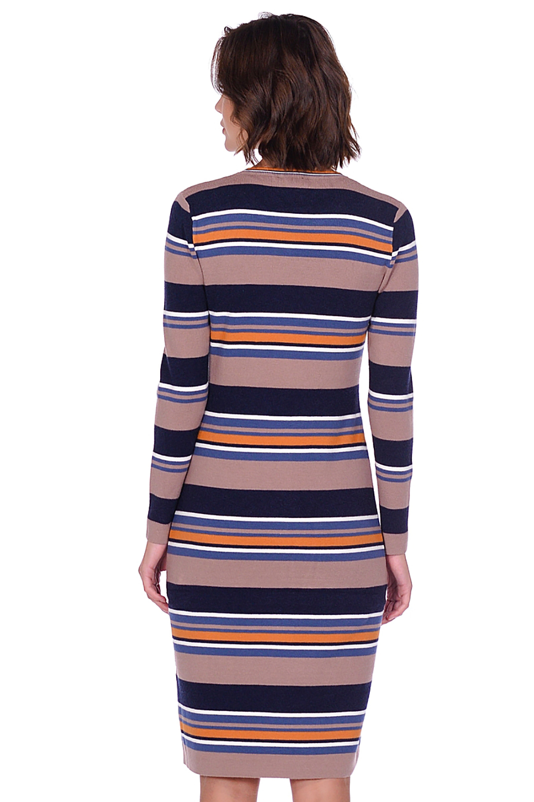 Платье из трикотажа в полоску (арт. baon B459536), размер L, цвет multicolor striped#многоцветный Платье из трикотажа в полоску (арт. baon B459536) - фото 3
