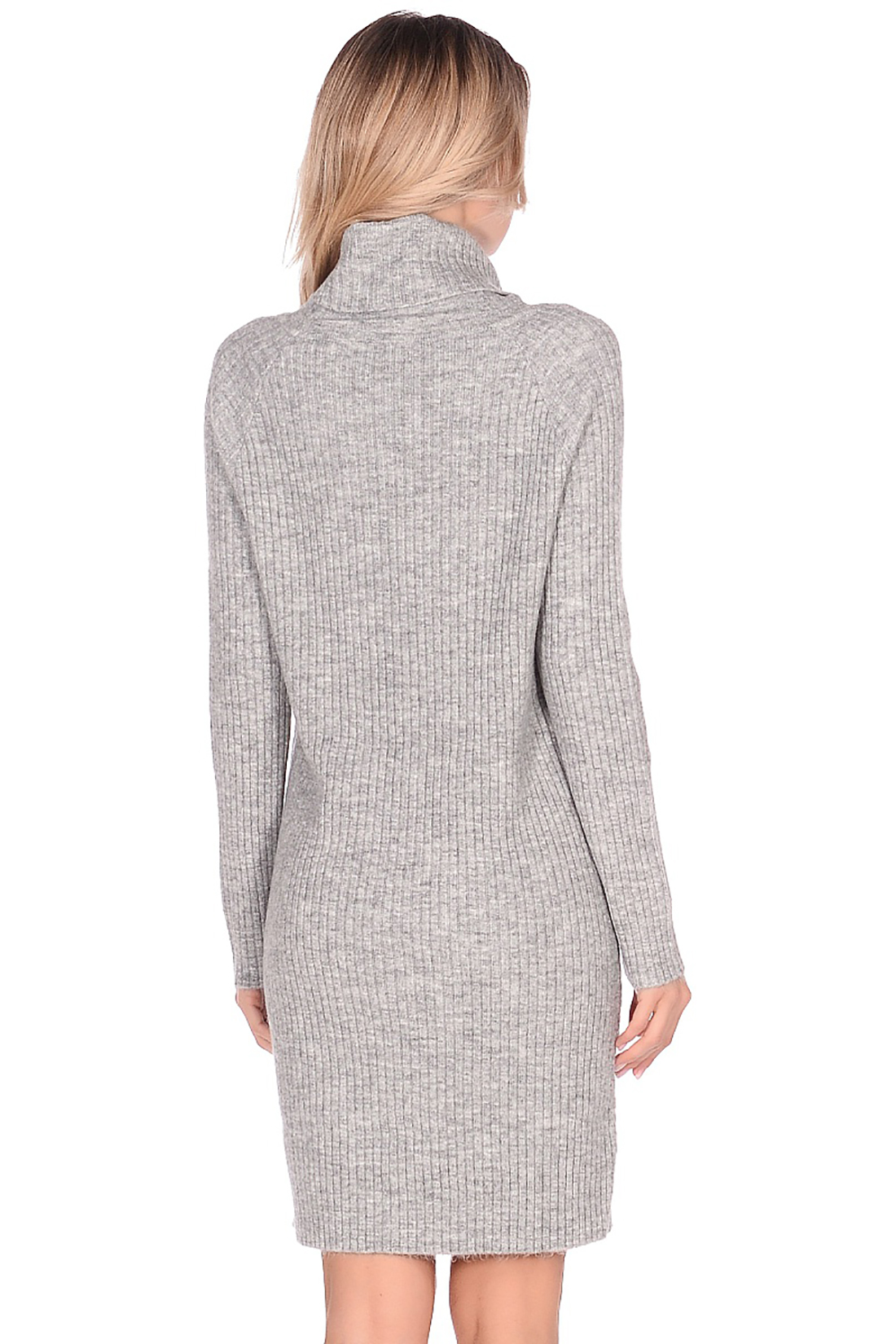 Платье-свитер с узором (арт. baon B459542), размер XL, цвет silver melange#серый Платье-свитер с узором (арт. baon B459542) - фото 2