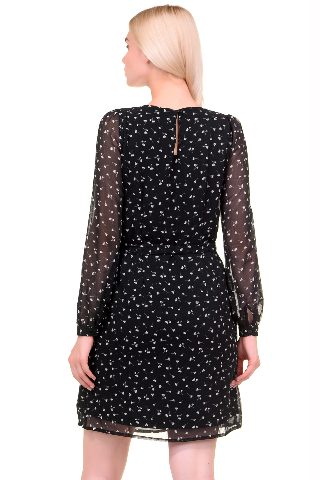 Платье из полупрозрачного материала (арт. baon B459543), размер M, цвет черный Платье из полупрозрачного материала (арт. baon B459543) - фото 2