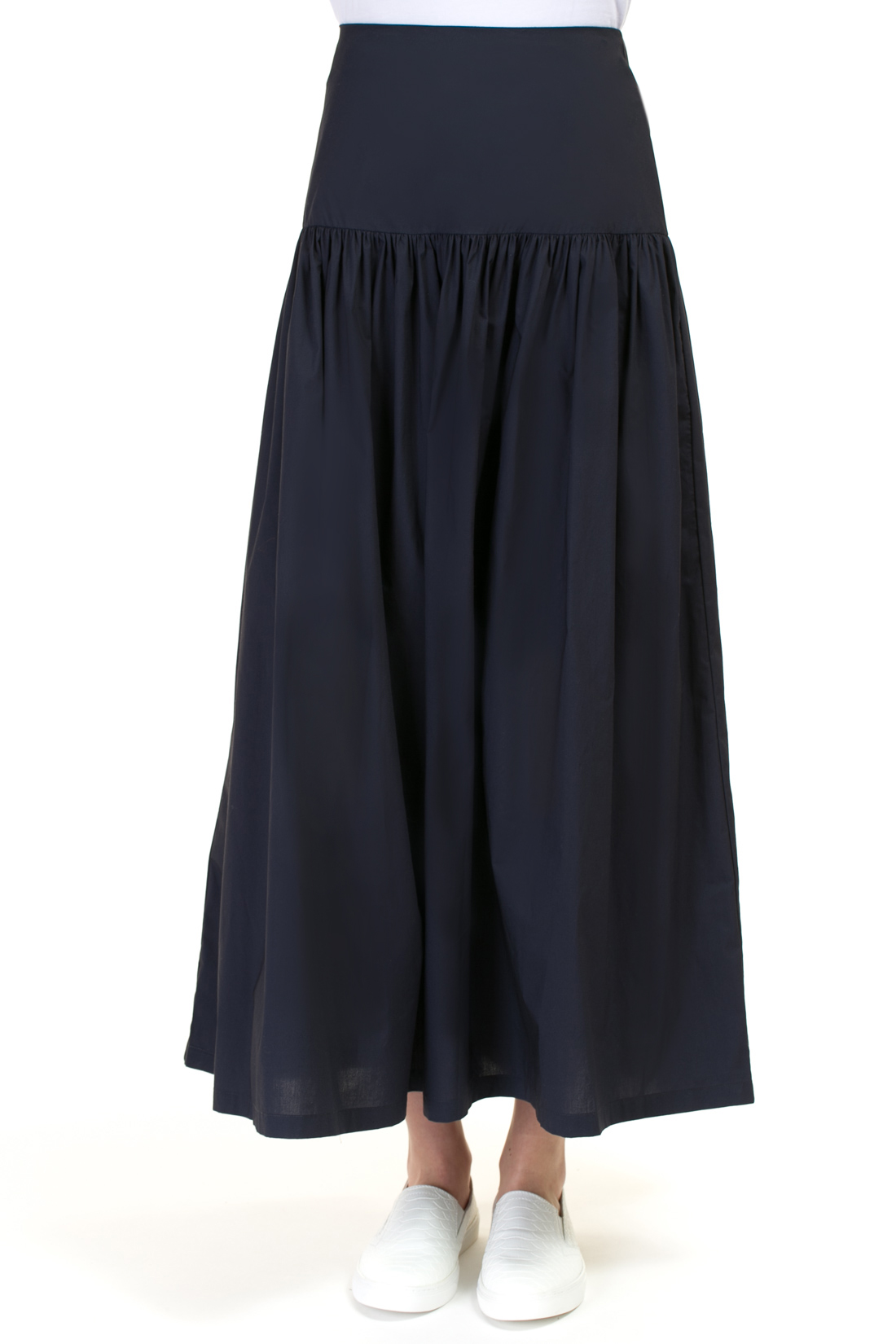 Длинная юбка с кокеткой (арт. baon B477022), размер L, цвет синий Длинная юбка с кокеткой (арт. baon B477022) - фото 5