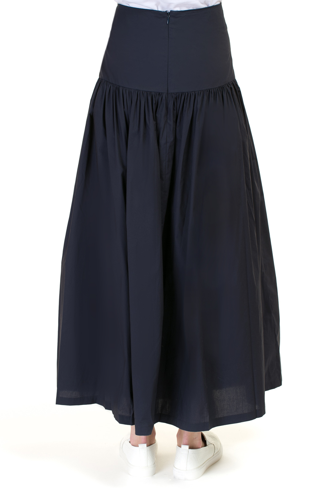 Длинная юбка с кокеткой (арт. baon B477022), размер L, цвет синий Длинная юбка с кокеткой (арт. baon B477022) - фото 2