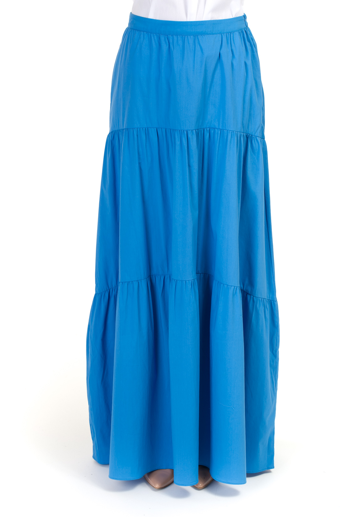Юбка в цыганском стиле (арт. baon B477026), размер XXL, цвет синий Юбка в цыганском стиле (арт. baon B477026) - фото 5