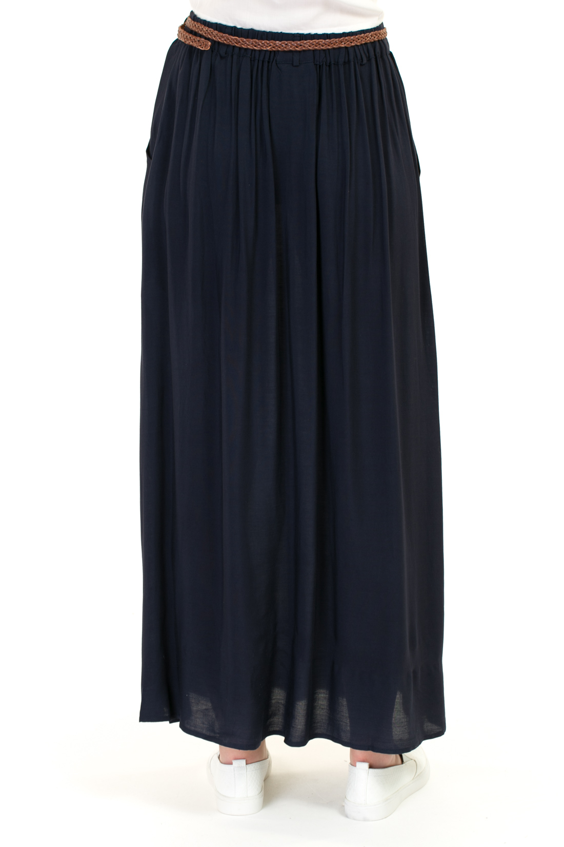 Длинная юбка с ремешком (арт. baon B477041), размер 3XL, цвет синий Длинная юбка с ремешком (арт. baon B477041) - фото 2