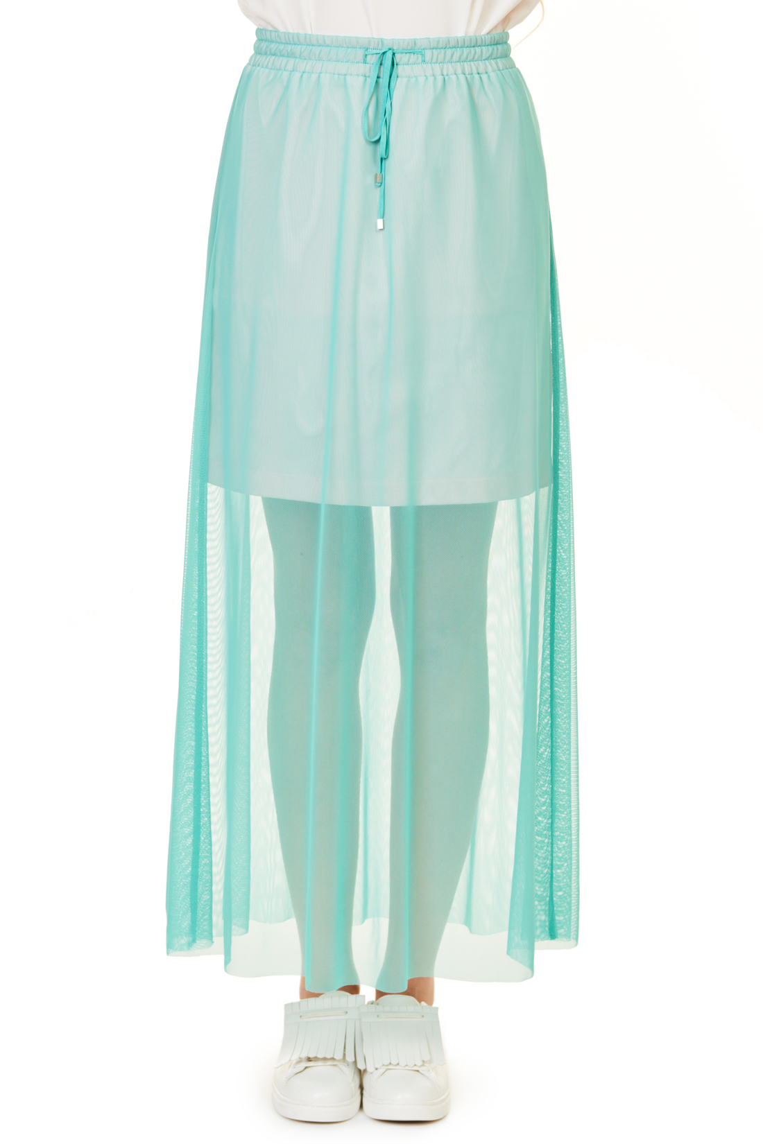 Двухслойная юбка (арт. baon B477043), размер L, цвет белый Двухслойная юбка (арт. baon B477043) - фото 4