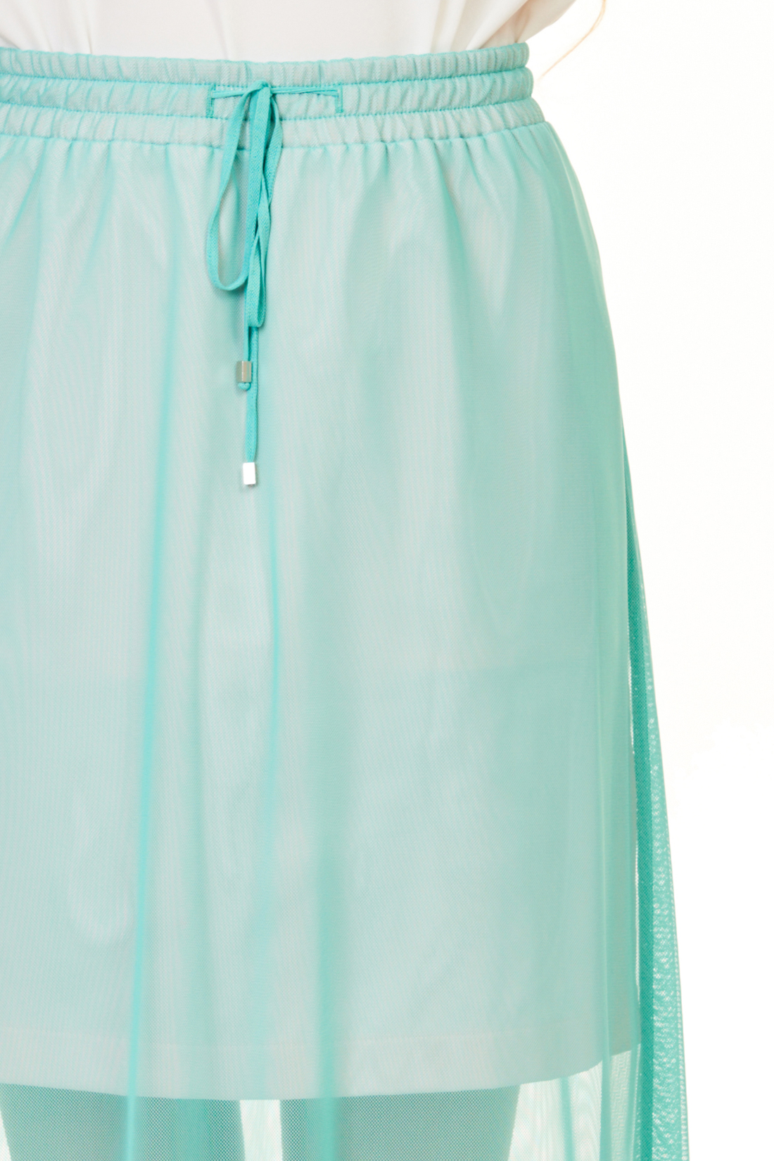 Двухслойная юбка (арт. baon B477043), размер L, цвет белый Двухслойная юбка (арт. baon B477043) - фото 3