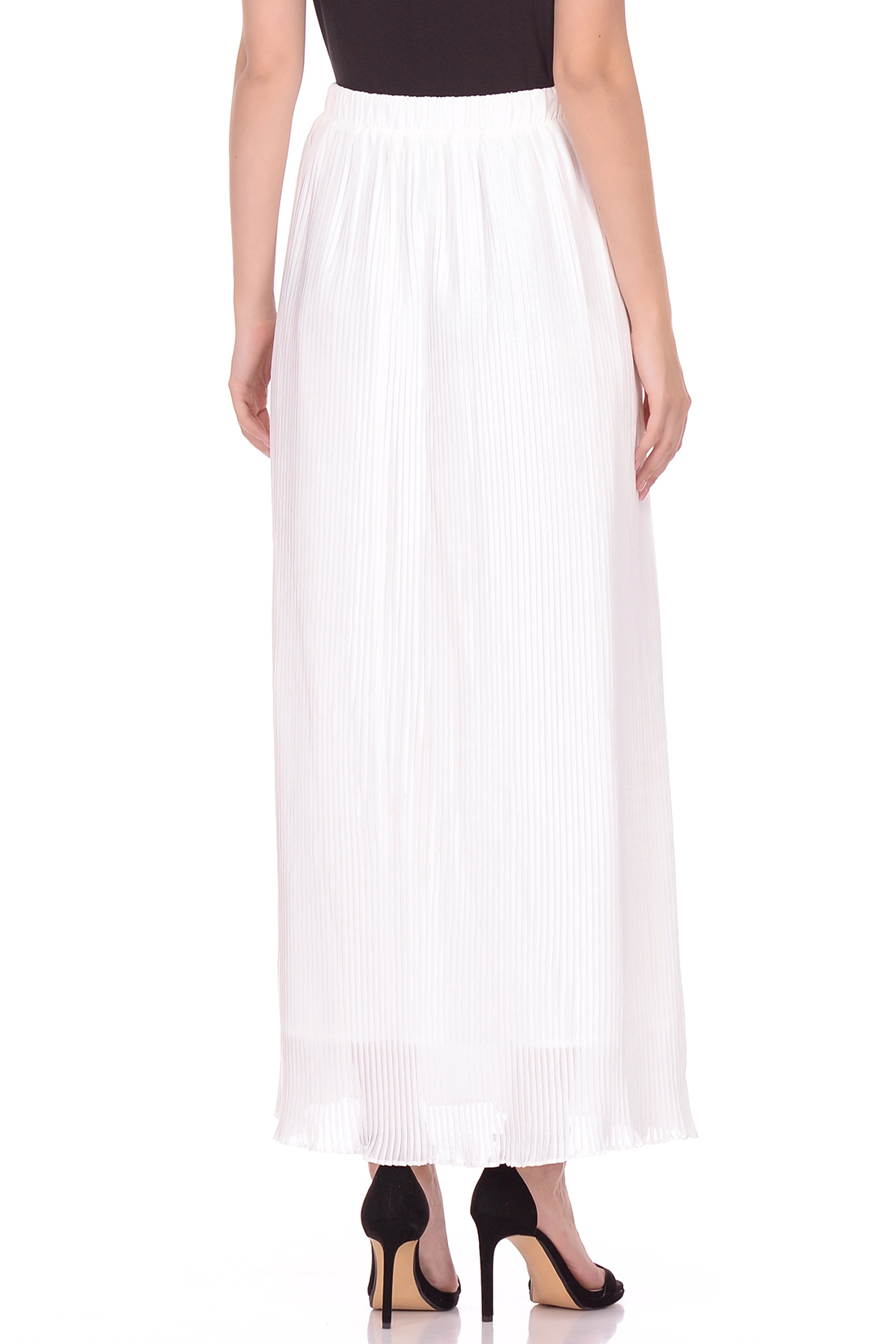 Длинная юбка-гофре (арт. baon B478036), размер XS, цвет белый Длинная юбка-гофре (арт. baon B478036) - фото 2
