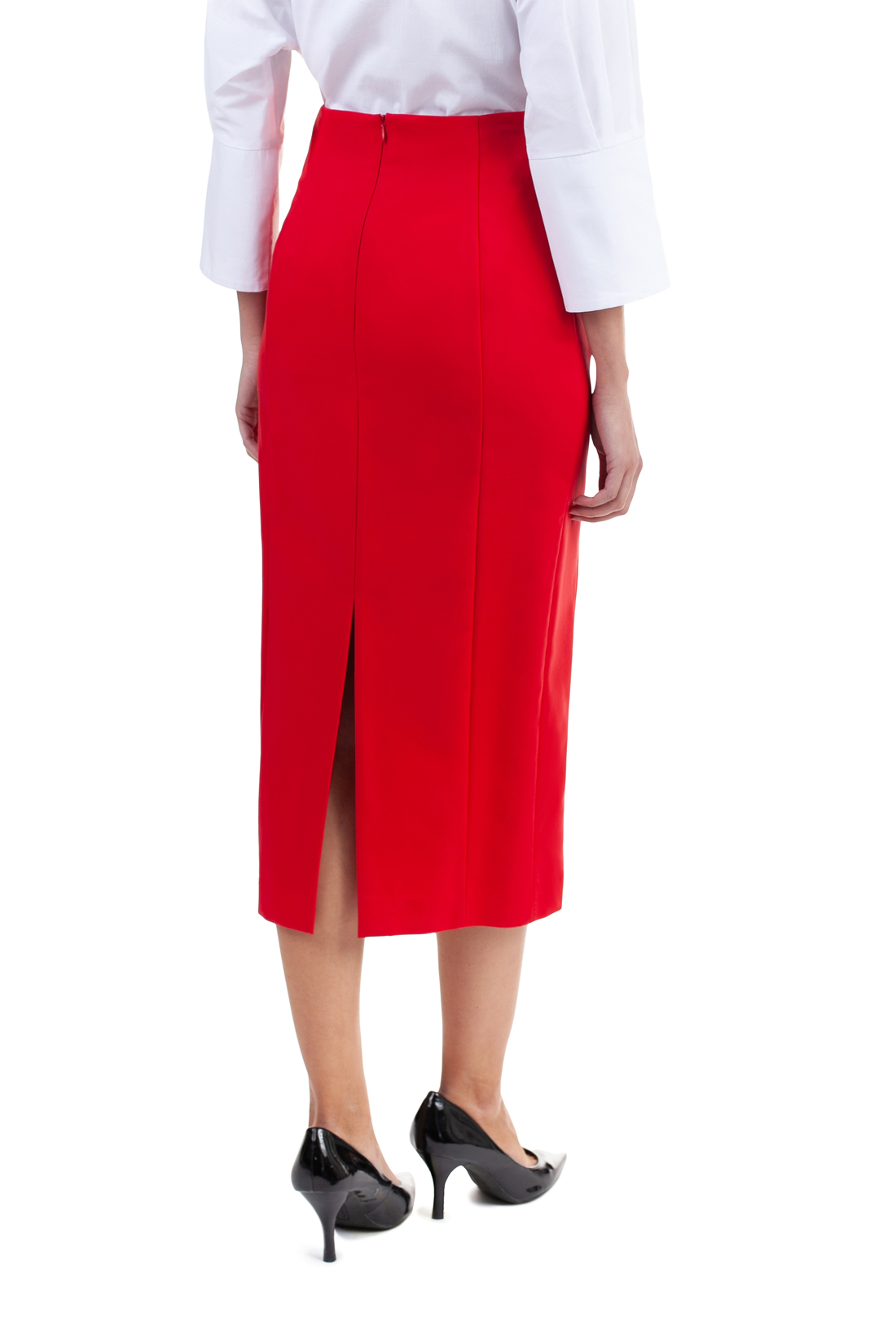 Красная юбка-миди (арт. baon B478038), размер XL, цвет красный Красная юбка-миди (арт. baon B478038) - фото 5
