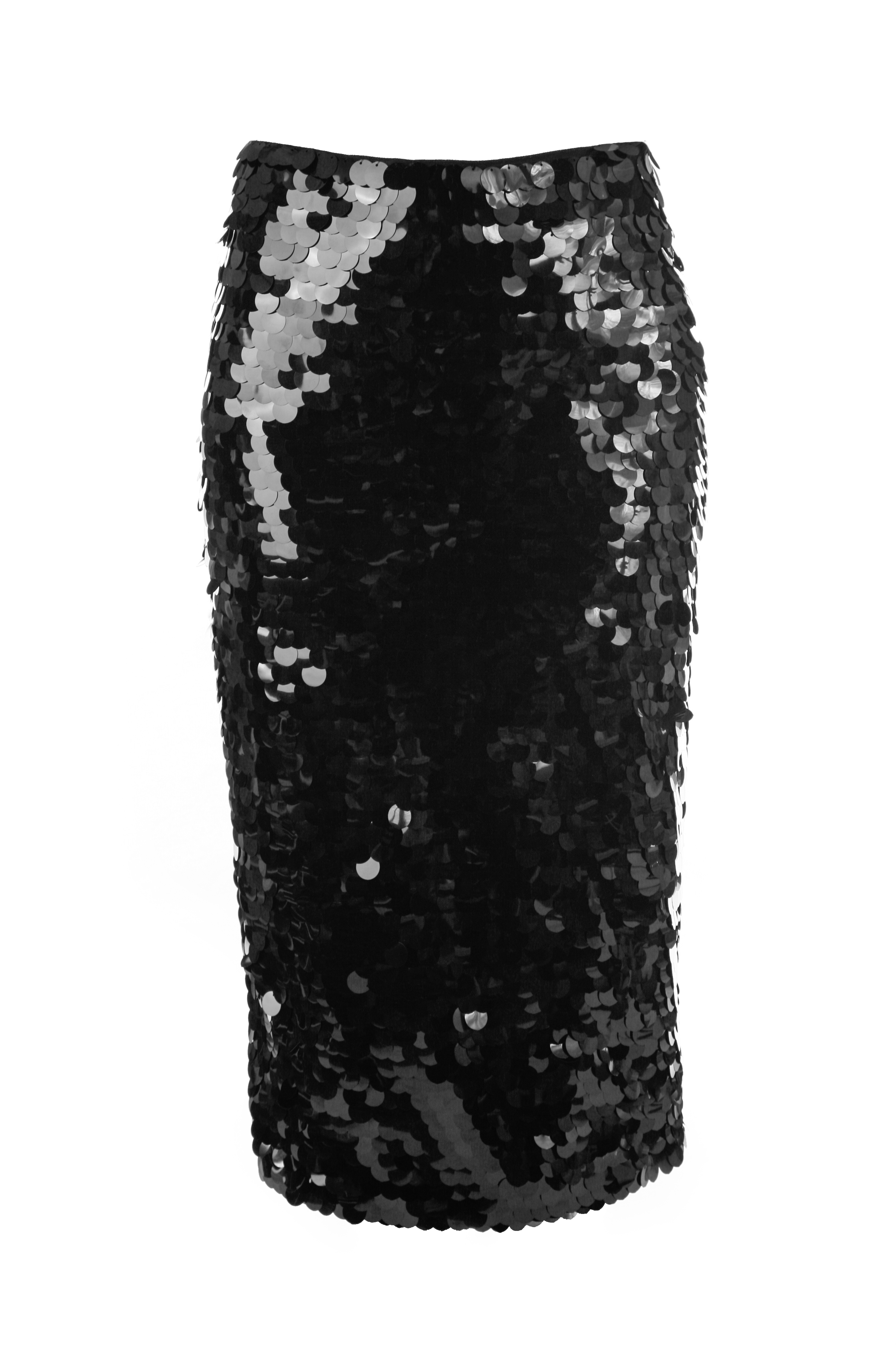 Юбка с пайетками (арт. baon B478529), размер XS, цвет черный Юбка с пайетками (арт. baon B478529) - фото 2