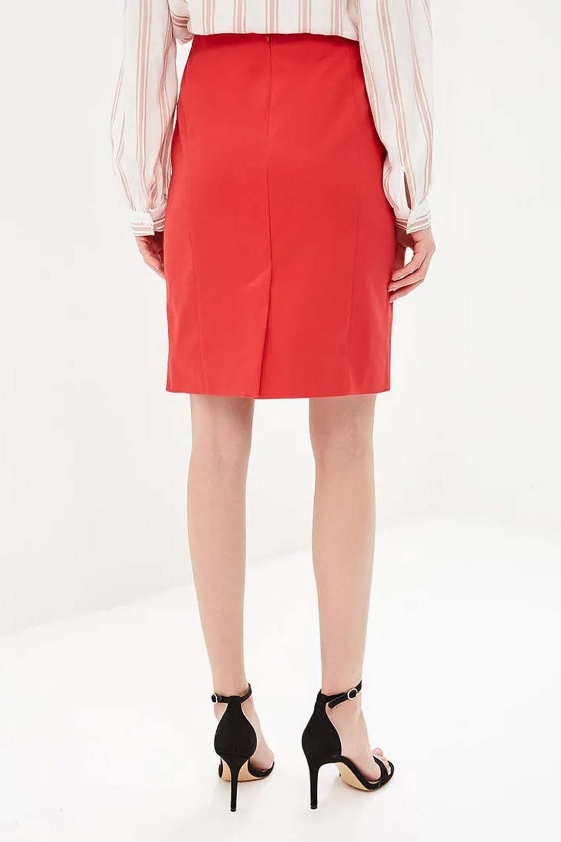 Яркая юбка-карандаш (арт. baon B479012), размер M, цвет красный Яркая юбка-карандаш (арт. baon B479012) - фото 2