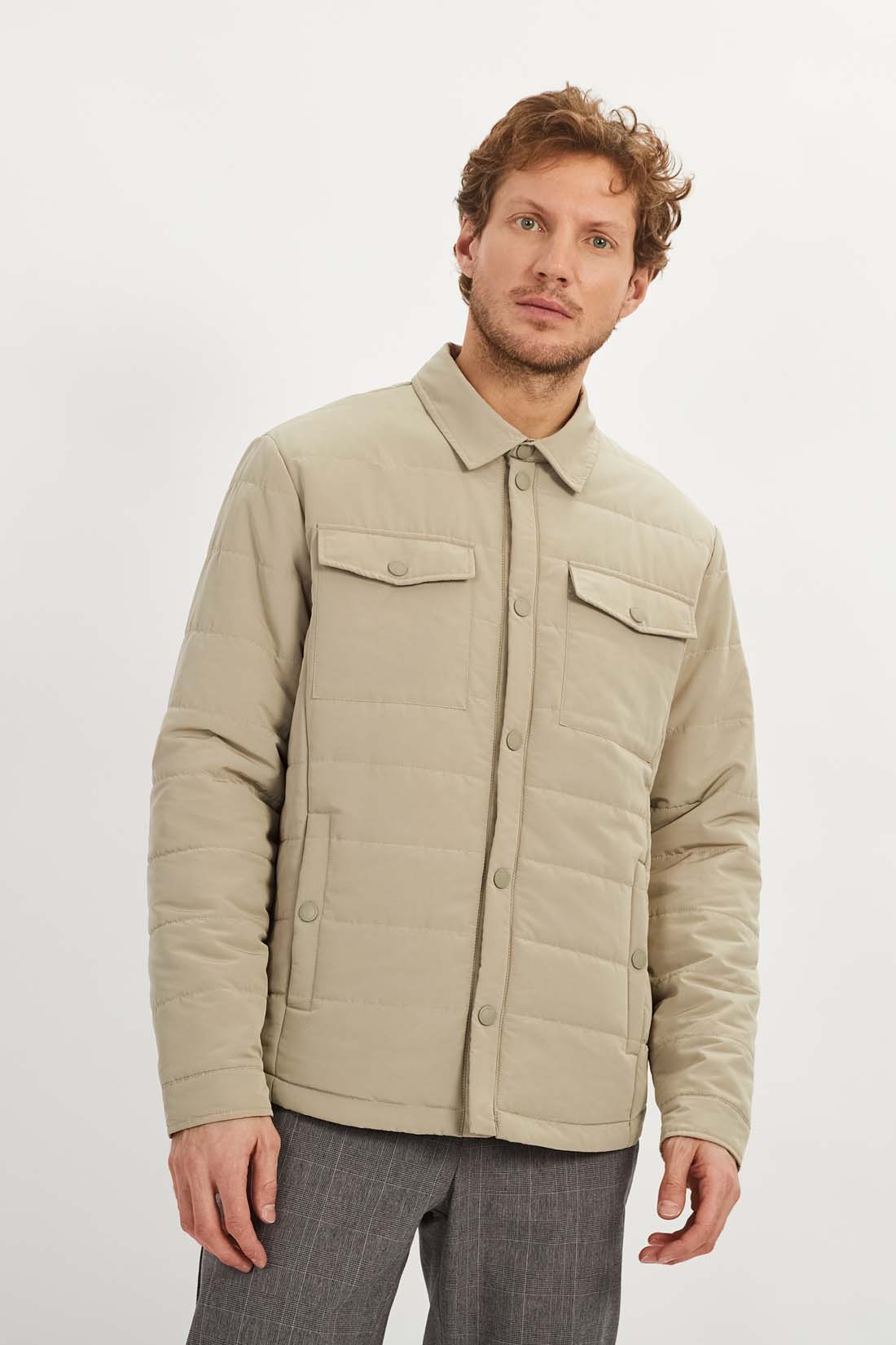 Куртка (арт. baon B5322007), размер M, цвет бежевый Куртка (арт. baon B5322007) - фото 1