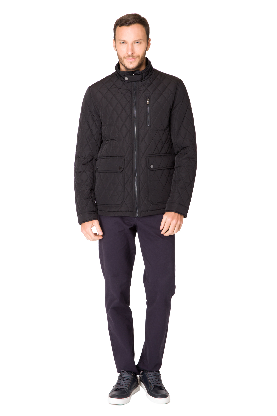 Стёганая куртка с воротником-стойкой (арт. baon B537017), размер M, цвет черный Стёганая куртка с воротником-стойкой (арт. baon B537017) - фото 5