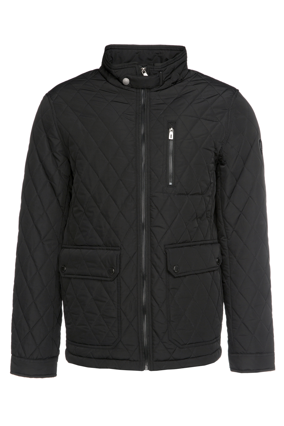 Стёганая куртка с воротником-стойкой (арт. baon B537017), размер M, цвет черный Стёганая куртка с воротником-стойкой (арт. baon B537017) - фото 4