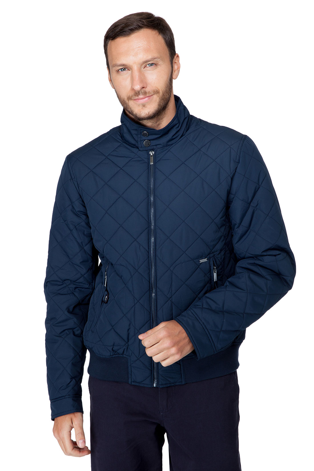 Стёганая куртка с резинкой-рибана (арт. baon B537018), размер XL, цвет синий Стёганая куртка с резинкой-рибана (арт. baon B537018) - фото 1