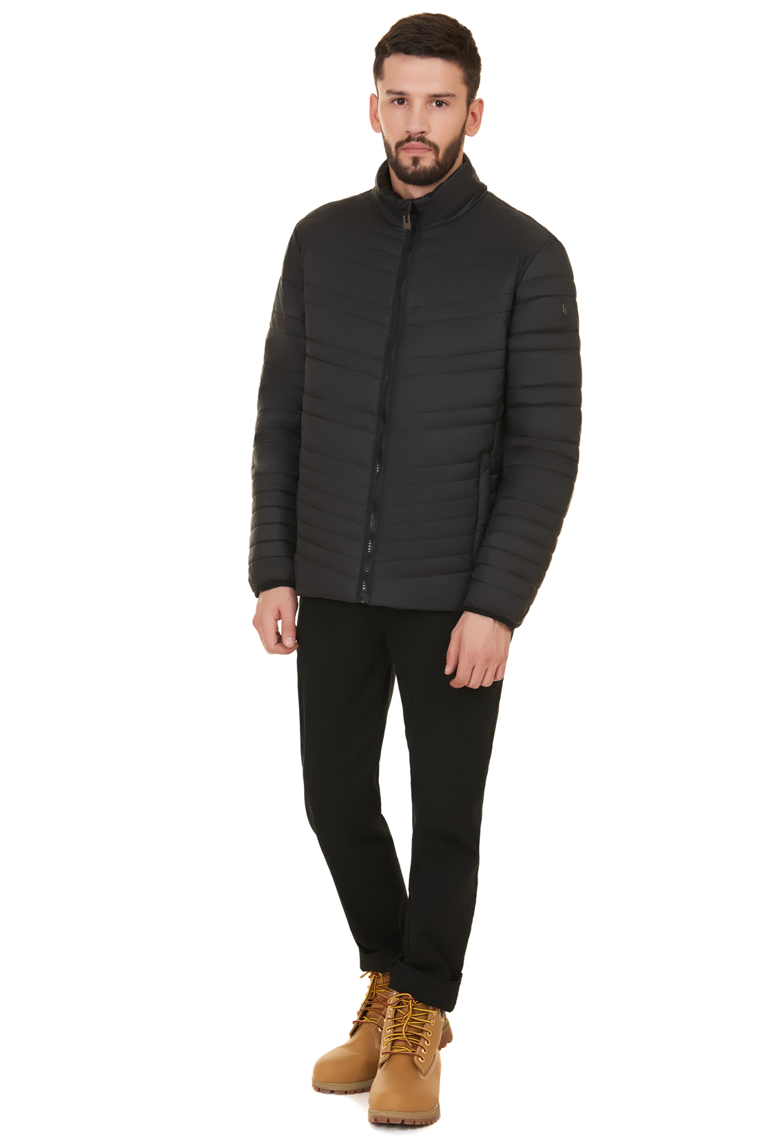 Куртка с наклонной простёжкой (арт. baon B537522), размер XXL, цвет черный Куртка с наклонной простёжкой (арт. baon B537522) - фото 5