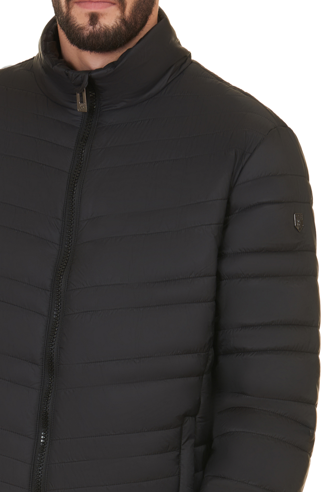 Куртка с наклонной простёжкой (арт. baon B537522), размер XXL, цвет черный Куртка с наклонной простёжкой (арт. baon B537522) - фото 4