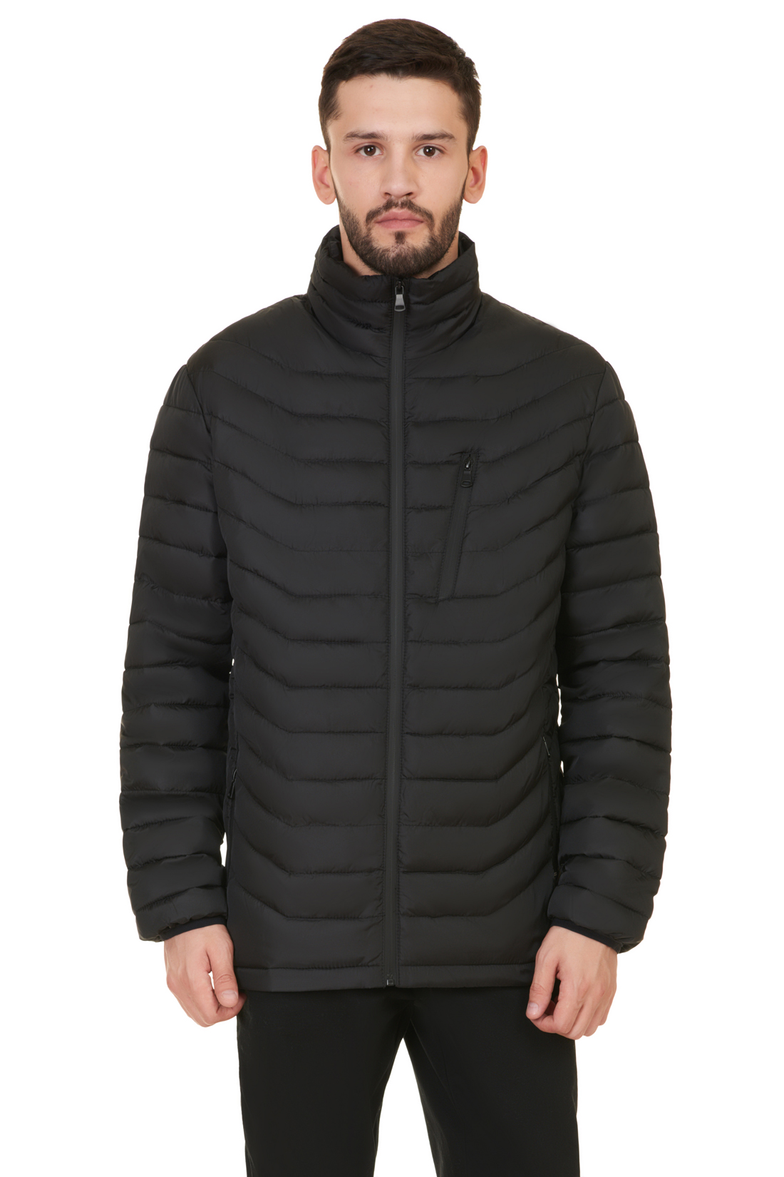 Куртка с непроницаемыми молниями (арт. baon B537547), размер L, цвет черный Куртка с непроницаемыми молниями (арт. baon B537547) - фото 1