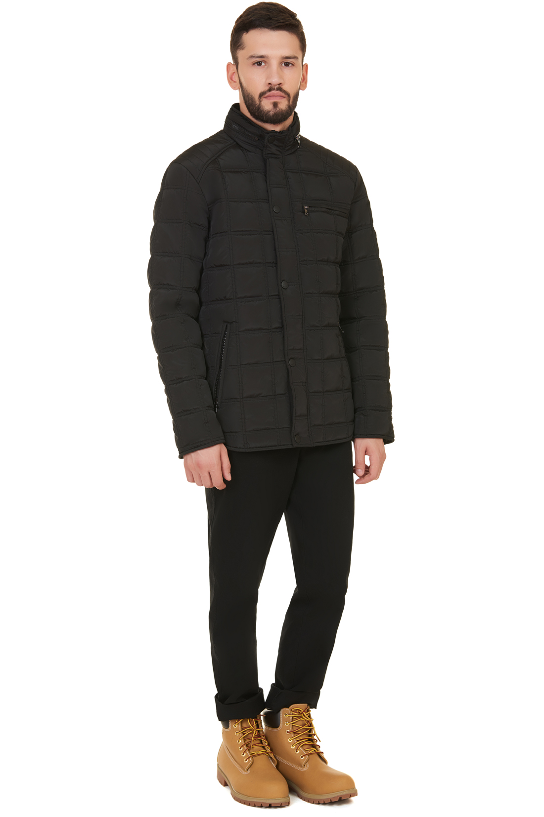 Куртка в байкерском стиле (арт. baon B537549), размер L, цвет черный Куртка в байкерском стиле (арт. baon B537549) - фото 5