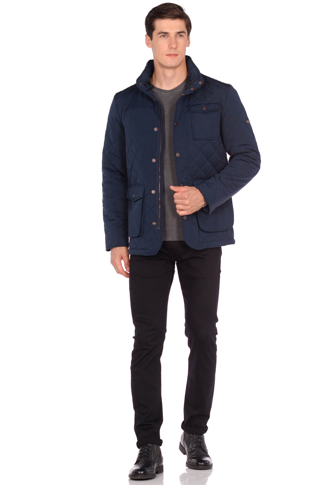 Стёганая куртка с тремя карманами (арт. baon B538503), размер XXL, цвет синий Стёганая куртка с тремя карманами (арт. baon B538503) - фото 3