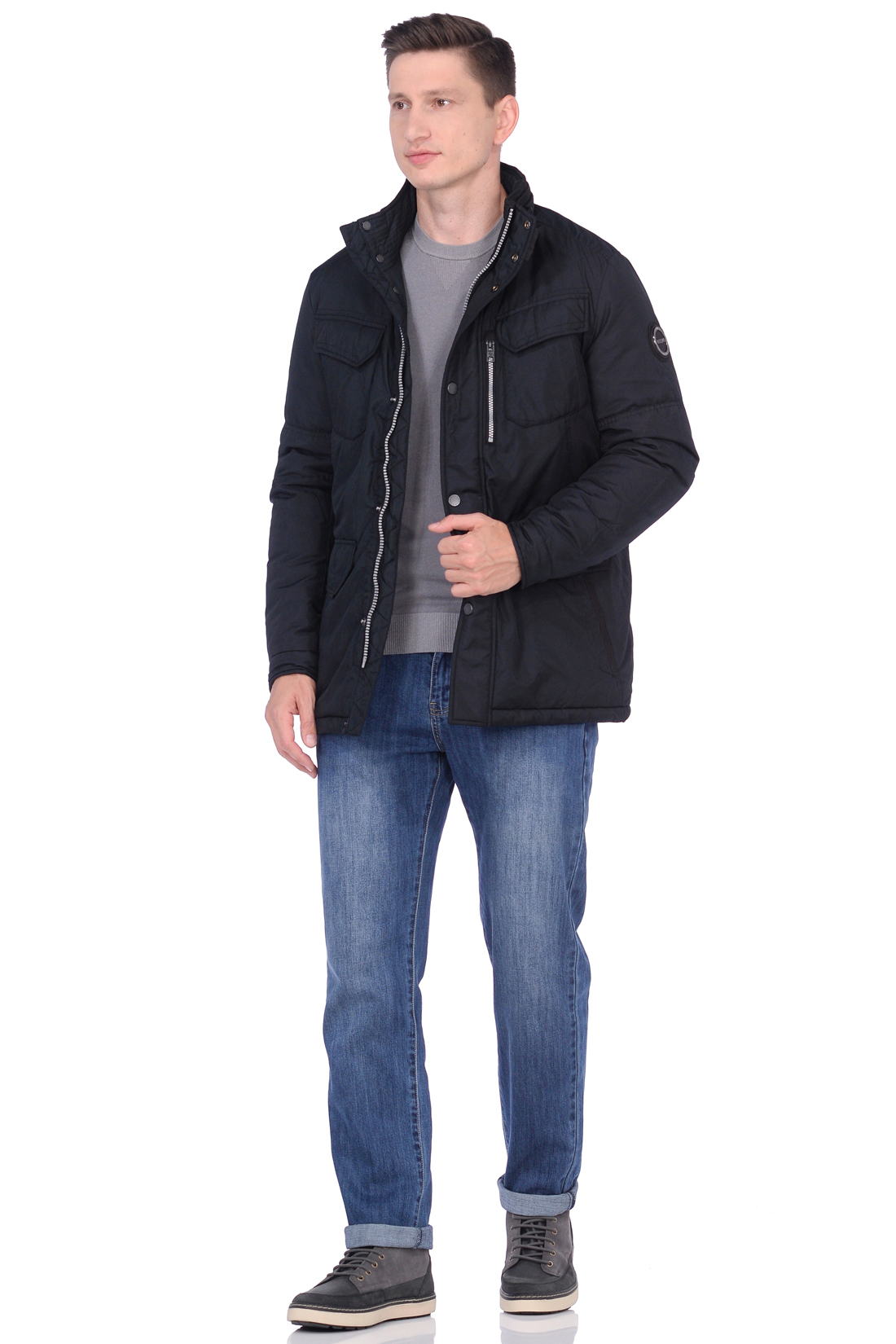 Куртка эргономичного кроя (арт. baon B538513), размер 3XL, цвет черный Куртка эргономичного кроя (арт. baon B538513) - фото 4
