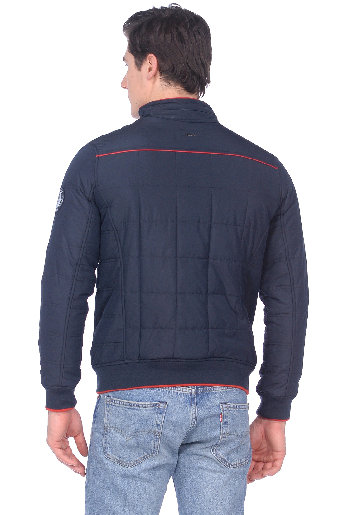 Куртка с красной окантовкой (арт. baon B539003), размер S, цвет синий Куртка с красной окантовкой (арт. baon B539003) - фото 4