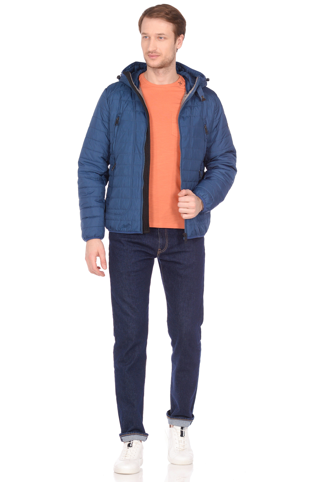 Куртка с двумя линиями карманов (арт. baon B539007), размер XXL, цвет синий Куртка с двумя линиями карманов (арт. baon B539007) - фото 4