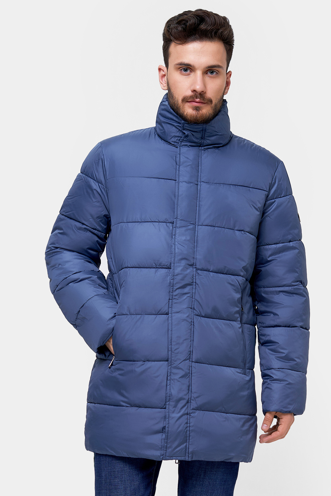 Куртка (Эко пух) (арт. baon B540502), размер XL, цвет синий