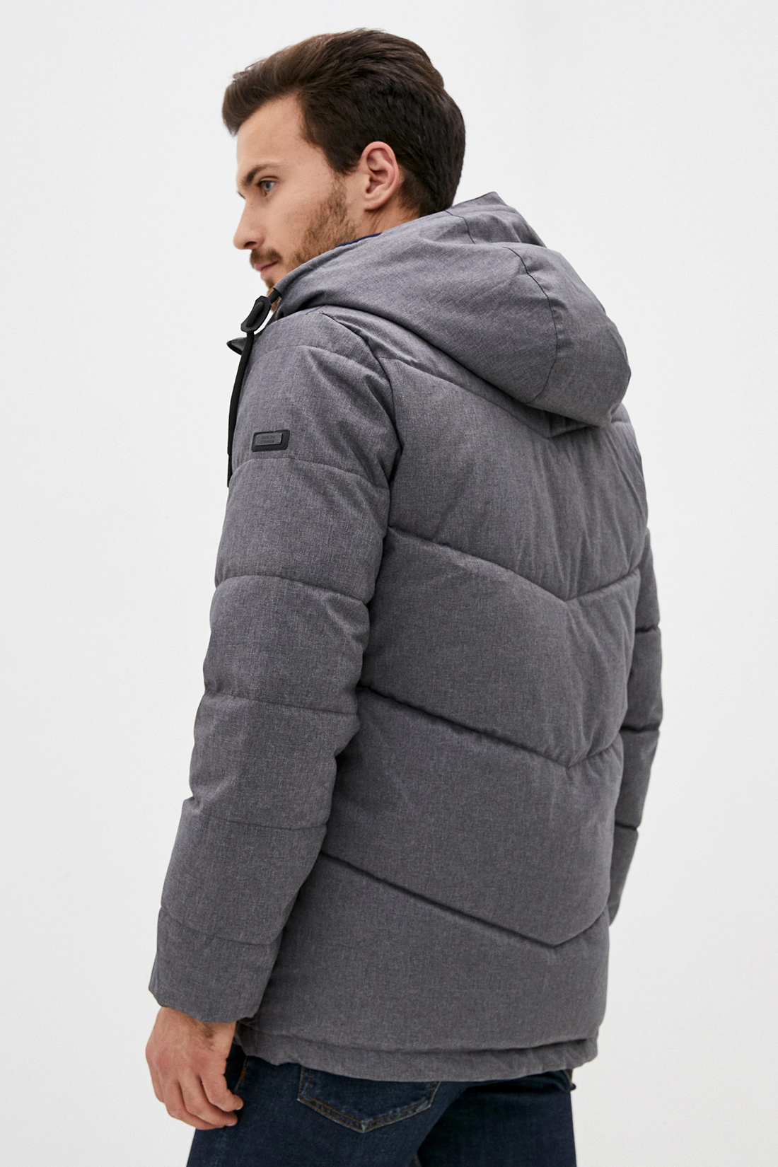 Куртка (Эко пух) (арт. baon B540508), размер XL, цвет deep grey melange#серый Куртка (Эко пух) (арт. baon B540508) - фото 2