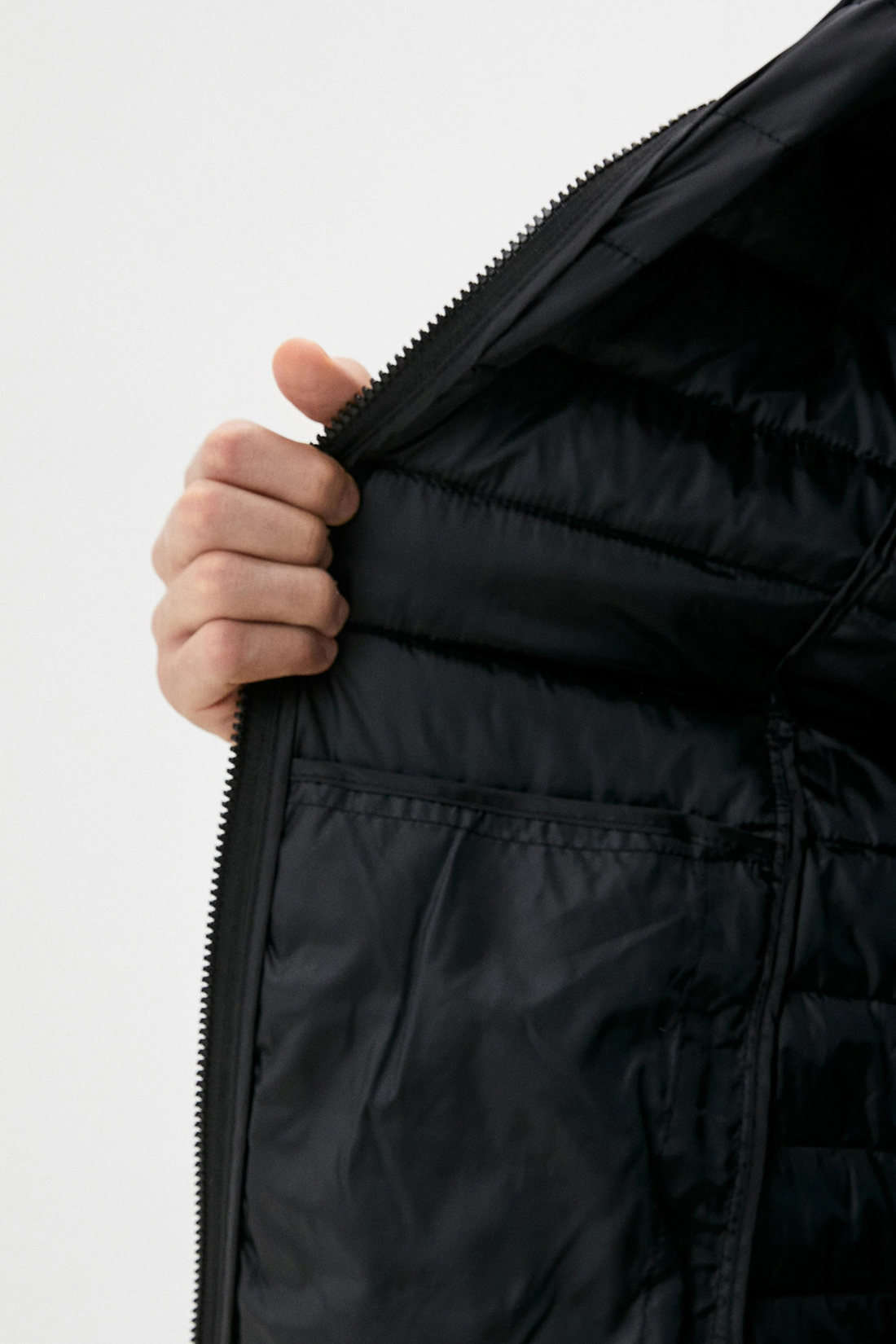 Куртка (Эко пух) (арт. baon B540519), размер M, цвет asphalt printed#серый Куртка (Эко пух) (арт. baon B540519) - фото 4