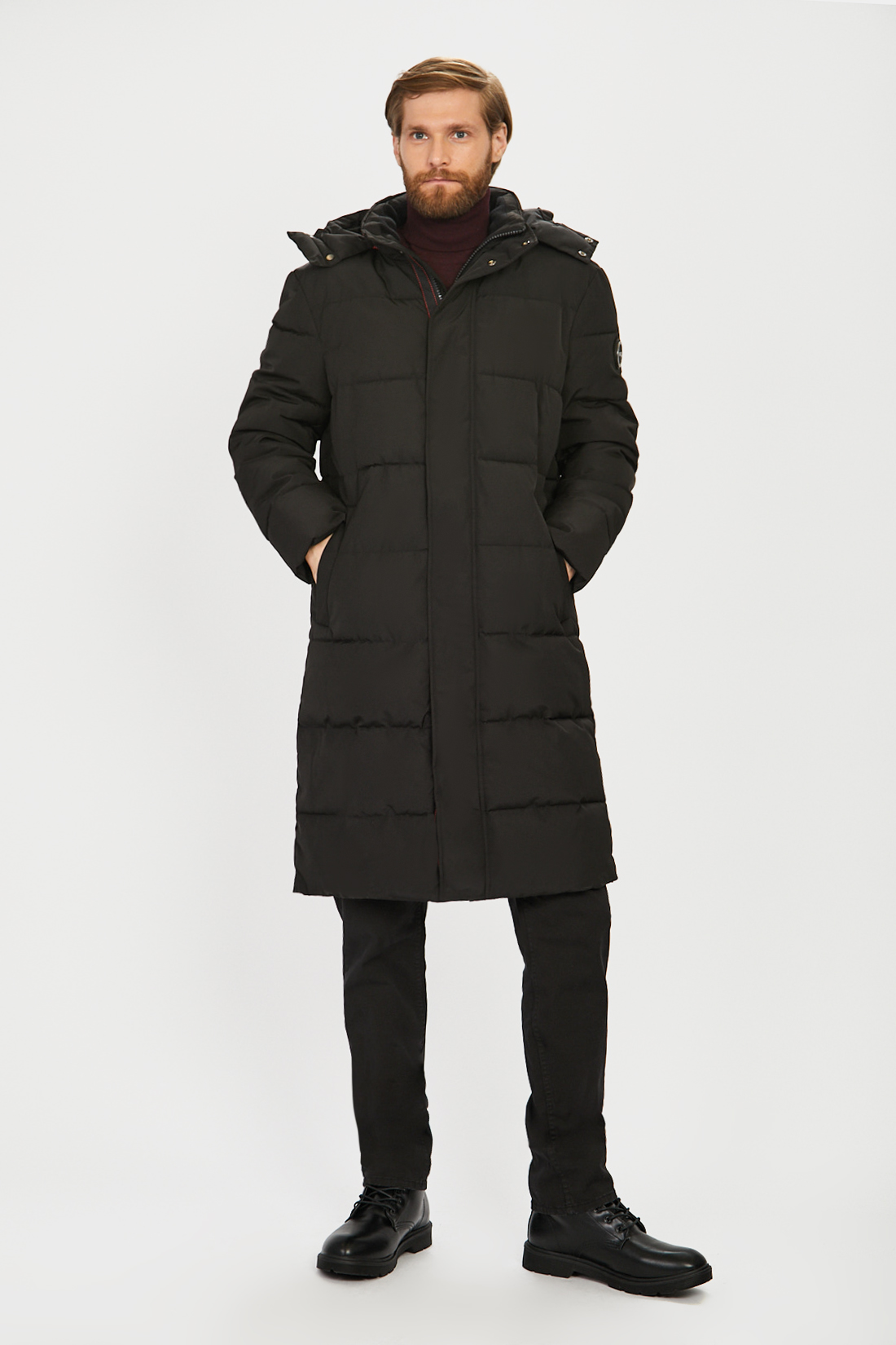 Куртка (Эко пух) (арт. baon B541506), размер M, цвет черный