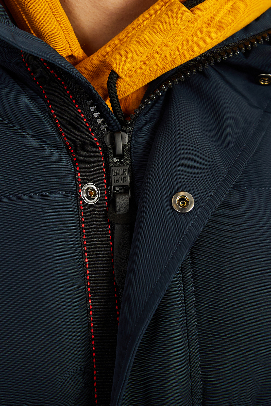 Длинная куртка (эко пух) (арт. baon B541506), размер M, цвет синий Длинная куртка (эко пух) (арт. baon B541506) - фото 5