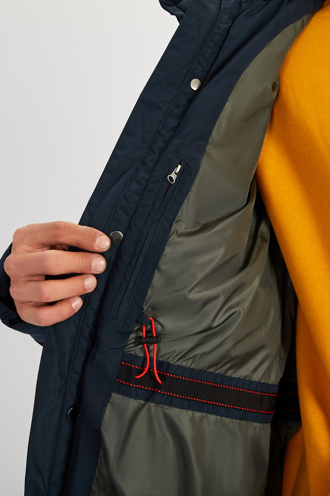 Длинная куртка (эко пух) (арт. baon B541506), размер M, цвет синий Длинная куртка (эко пух) (арт. baon B541506) - фото 4