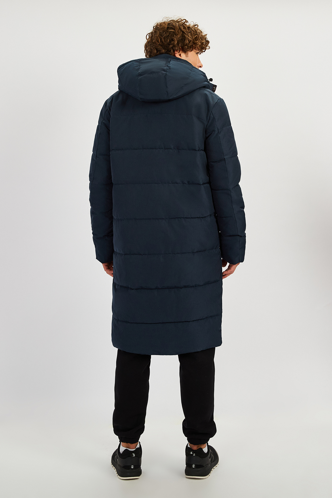 Длинная куртка (эко пух) (арт. baon B541506), размер M, цвет синий Длинная куртка (эко пух) (арт. baon B541506) - фото 2