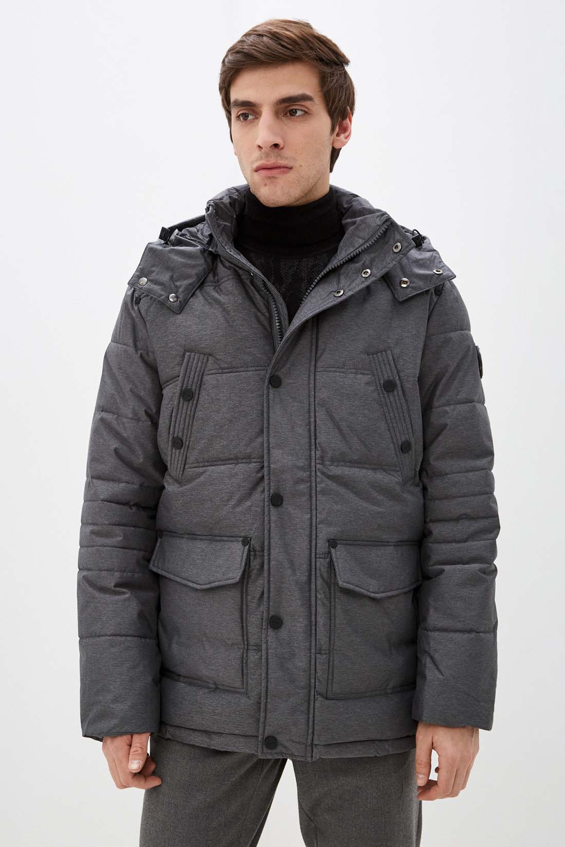 Куртка (Эко пух) (арт. baon B541507), размер S, цвет marengo melange#ebeeed Куртка (Эко пух) (арт. baon B541507) - фото 1