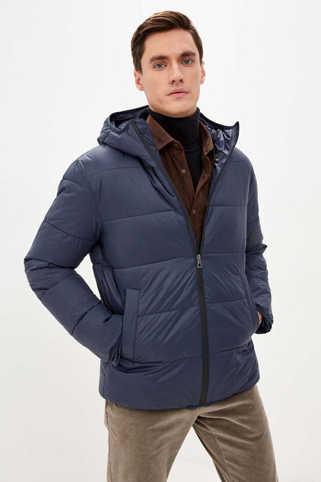 Куртка (Эко пух) (арт. baon B541701), размер XL, цвет синий Куртка (Эко пух) (арт. baon B541701) - фото 1