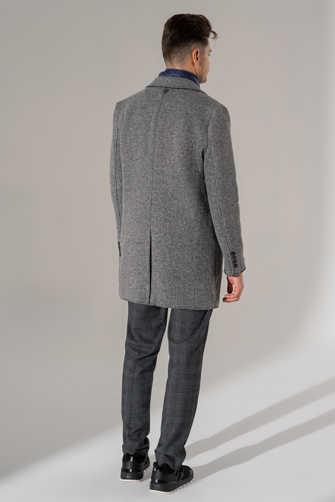 Серое пальто с шерстью (арт. baon B569502), размер XXL, цвет deep grey melange#серый Серое пальто с шерстью (арт. baon B569502) - фото 2