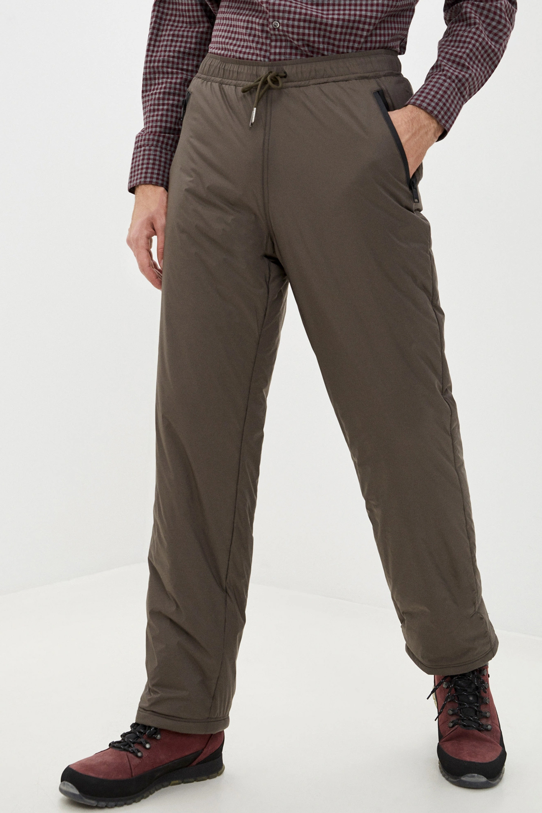 Утеплённые брюки (арт. baon B590505), размер XXL, цвет зеленый