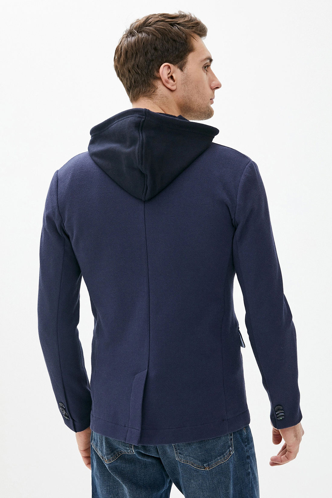 Пиджак с капюшоном (арт. baon B620005), размер XL, цвет синий Пиджак с капюшоном (арт. baon B620005) - фото 2