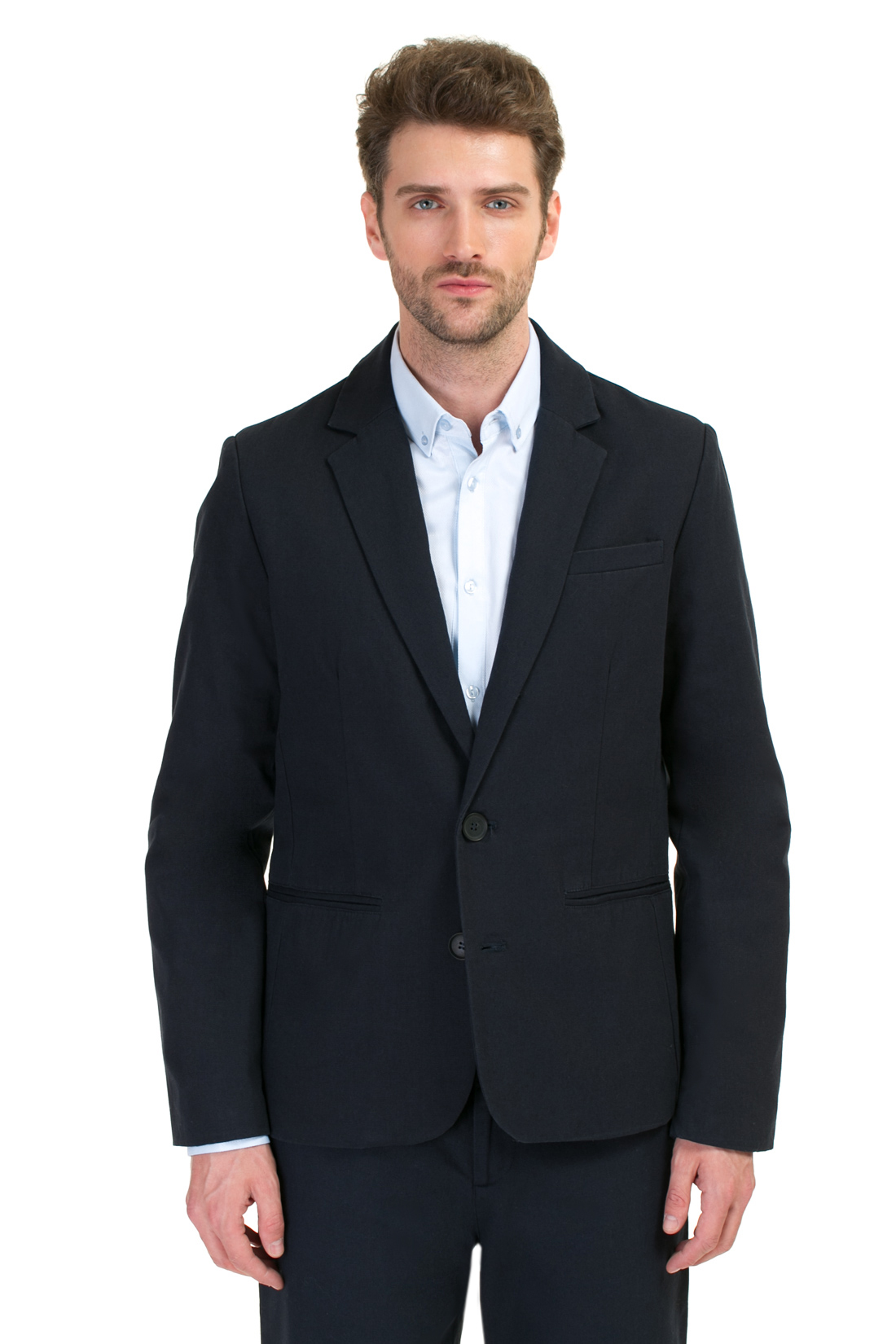 Деловой пиджак (арт. baon B627001), размер XXL, цвет синий